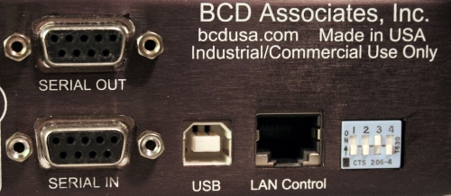 DVD Recorder RS-232 USB Ethernet control connectors